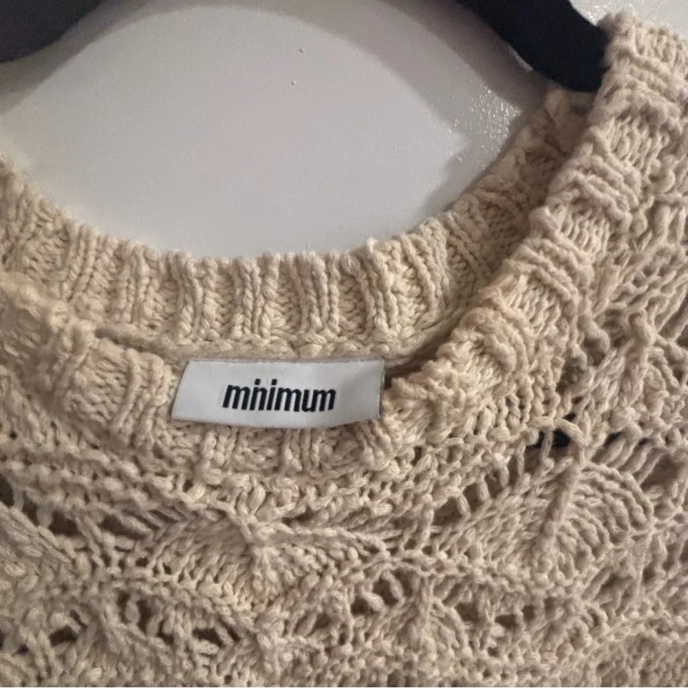 Minimum Cream Ribbed Tank Top - Picture 3 of 3